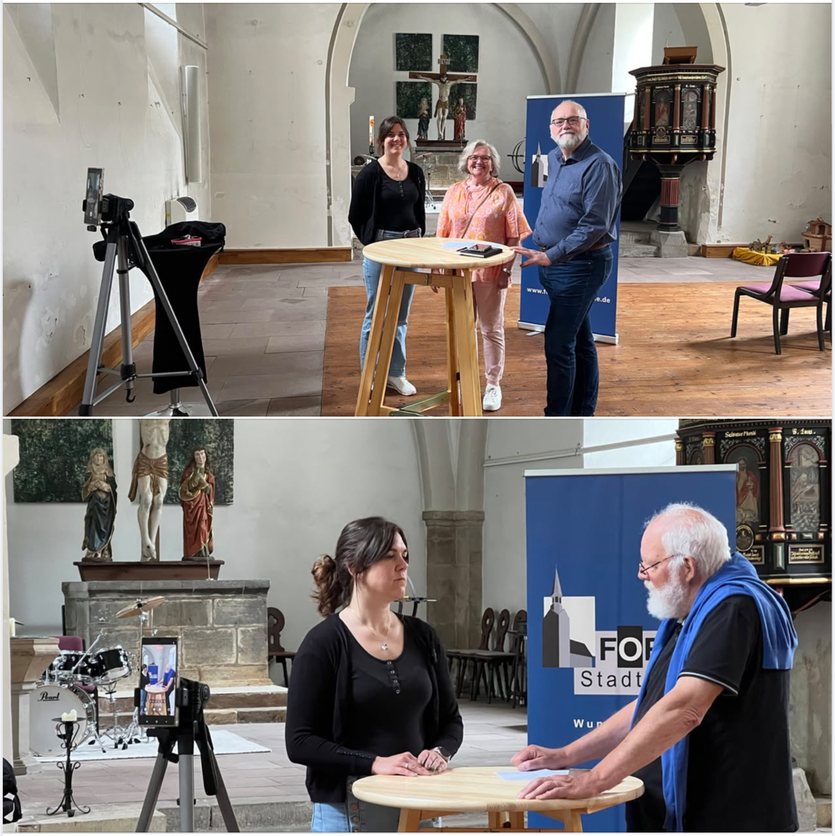 Video-Dreh in der Stadtkirche